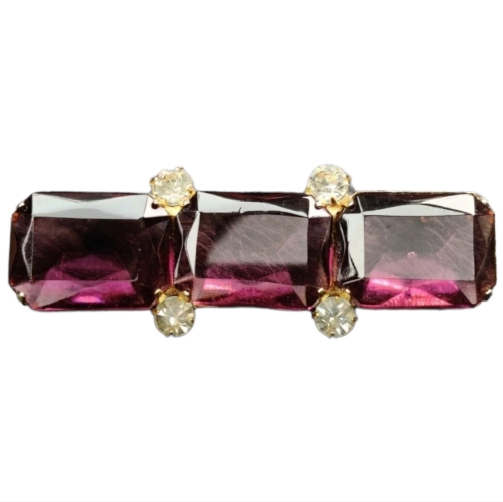 VALENTINO Gold Tone Multi Stone Signed Brooch